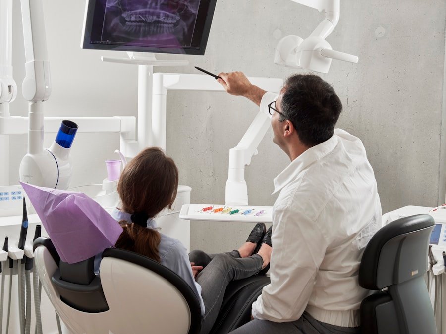 Gentle dental treatment close up
