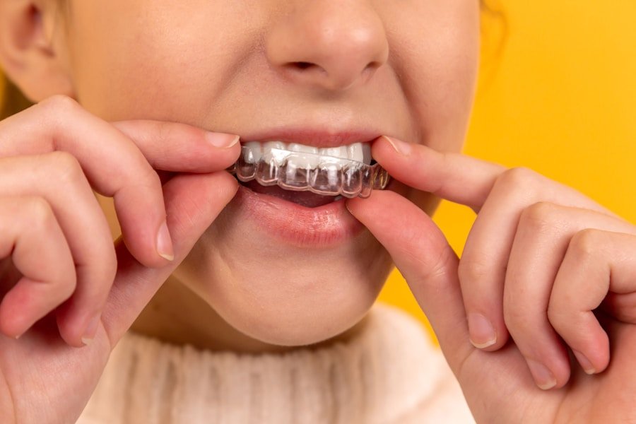Smiling patient after dental care